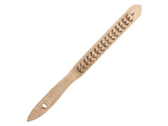 11-1-003 Щетка проволочная стальная, деревянная рукоятка, 3 ряда, толщина проволоки 0,33 мм, 270мм (РемоКолор)