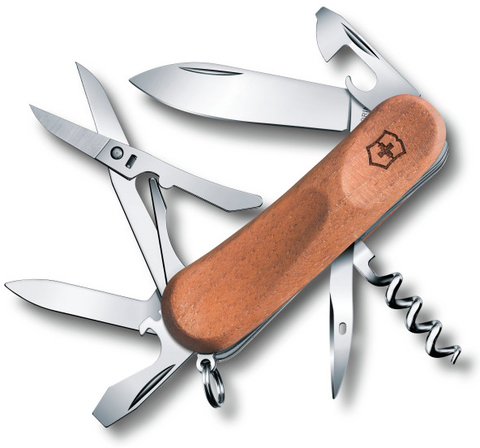 Складной нож Victorinox EvoWood 14 (2.3901.63) | 85 мм. в сложенном виде, 12 функций, деревянные накладки рукояти, коллекция Delemont