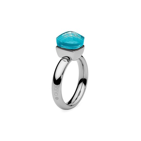 Кольцо Qudo Firenze aqua 17.2 мм 610073/17.2 BL/S цвет серебряный, голубой