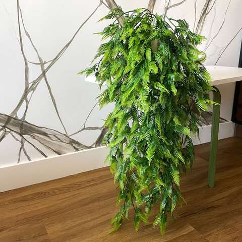 Ампельное растение, искусственная зелень свисающая, Папоротник, 80 см.