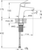 Vitra A42923EXP Flow Round Смеситель для раковины,стандарт,хром