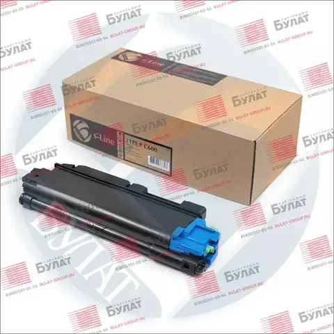Тонер-картридж БУЛАТ s-Line PC600 (408315) для Ricoh Aficio P C600 (Голубой 12000 стр.)