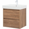 Aquanet 305235 Тумба с раковиной Nova Lite 60 2 ящ. цв. дуб шоколадный (305235)