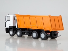 MAZ-6516 tipper 8x4 white-orange 1:43 AutoHistory