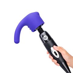 Фиолетовая насадка для wand-вибромассажера Deluxe Silicone G-Spot Wand Attachment - 