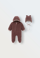 Комбинезон и шапка из шерпы Teddy (шоколад)
