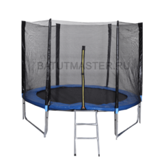 Батут с сеткой и лестницей, диаметр 12 футов