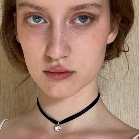 SRN Чокер WALRUS прозрачный фианит на черной ленте