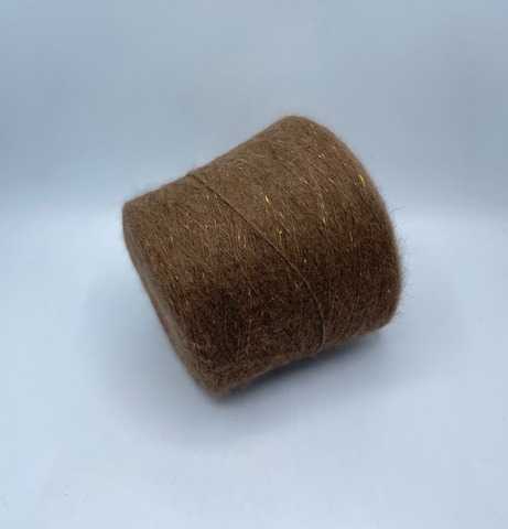 Luxury Selection by Ri.Go (пр.Италия), art-Angora Spiky Tweed, 2/9 450м/100гр.75% Ангора, 5% Вискоза, 20% Полиамид, цвет-Коричневый+твид (126/136), арт-36477