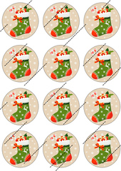 Картинка на вафельной бумаге, С Новым Годом 51