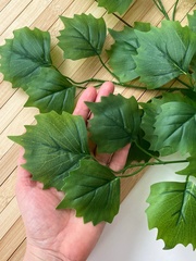 Осина, ветка искусственная, зеленая, 60 см, набор 2 шт.