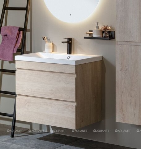 Aquanet 335883 Тумба с раковиной Нота new 100 цв.дуб светлый (335883)