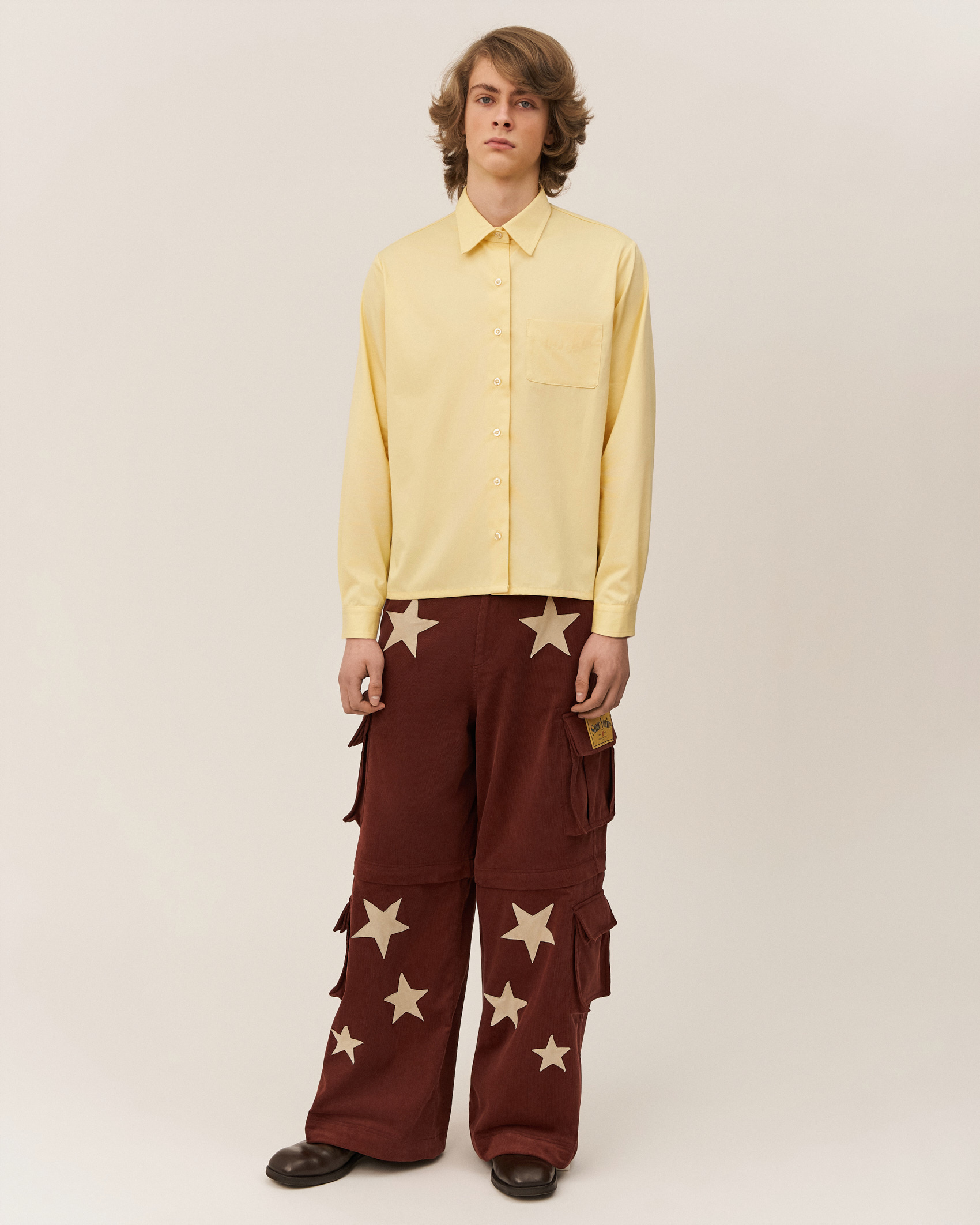 Приталенная рубашка из вискозы