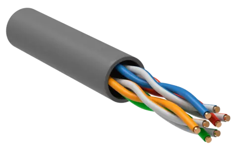 ITK Витая пара U/UTP кат.5E 4х2х24AWG PVC серый (100м)