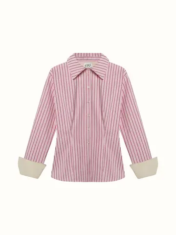 Рубашка в полоску "pink"