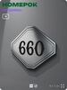 Номерок на дверь квартиры 660, для кабинета, офиса, шильдик 9 х 7 см, серебристый, Айдентика Технолоджи