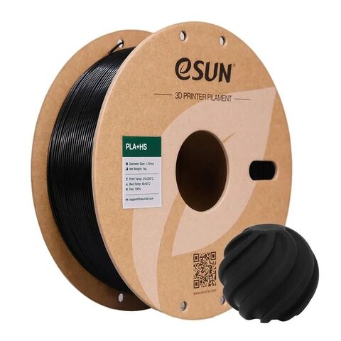 Пластик для 3D-печати eSUN PLA+HS, 1,75 мм, 1 кг, чёрный, PLA+HS-P175B1