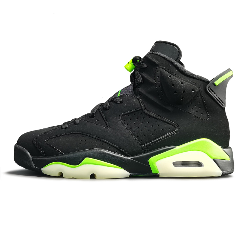 electric green jordan 6 finish line