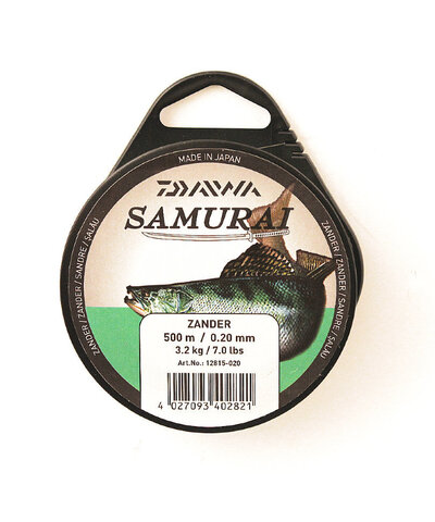 Купить рыболовную леску Daiwa Samurai Zander 500м 0,20мм (3,2кг) светло-зеленая