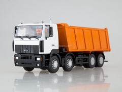 MAZ-6516 tipper 8x4 white-orange 1:43 AutoHistory