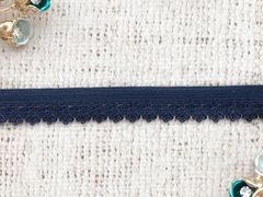 Резинка бельевая ажурная, ш. 1,2 см, синий