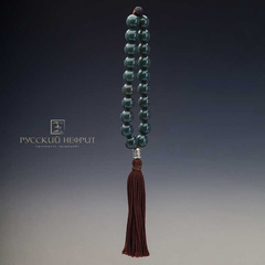 Чётки православные. Темная морская волна. Бусины 12 мм.