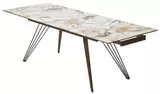 фото 9 Стол ACERRA NEW 160 GLOSS GRAND JADE SOLID CERAMIC/ каркас цвета шампань, DISAUR на profcook.ru