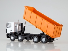 MAZ-6516 tipper 8x4 white-orange 1:43 AutoHistory