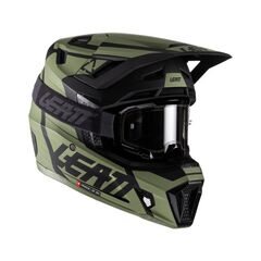 Шлем Leatt 7.5 V22 зеленый + очки Velocity 4.5 M (57-58)