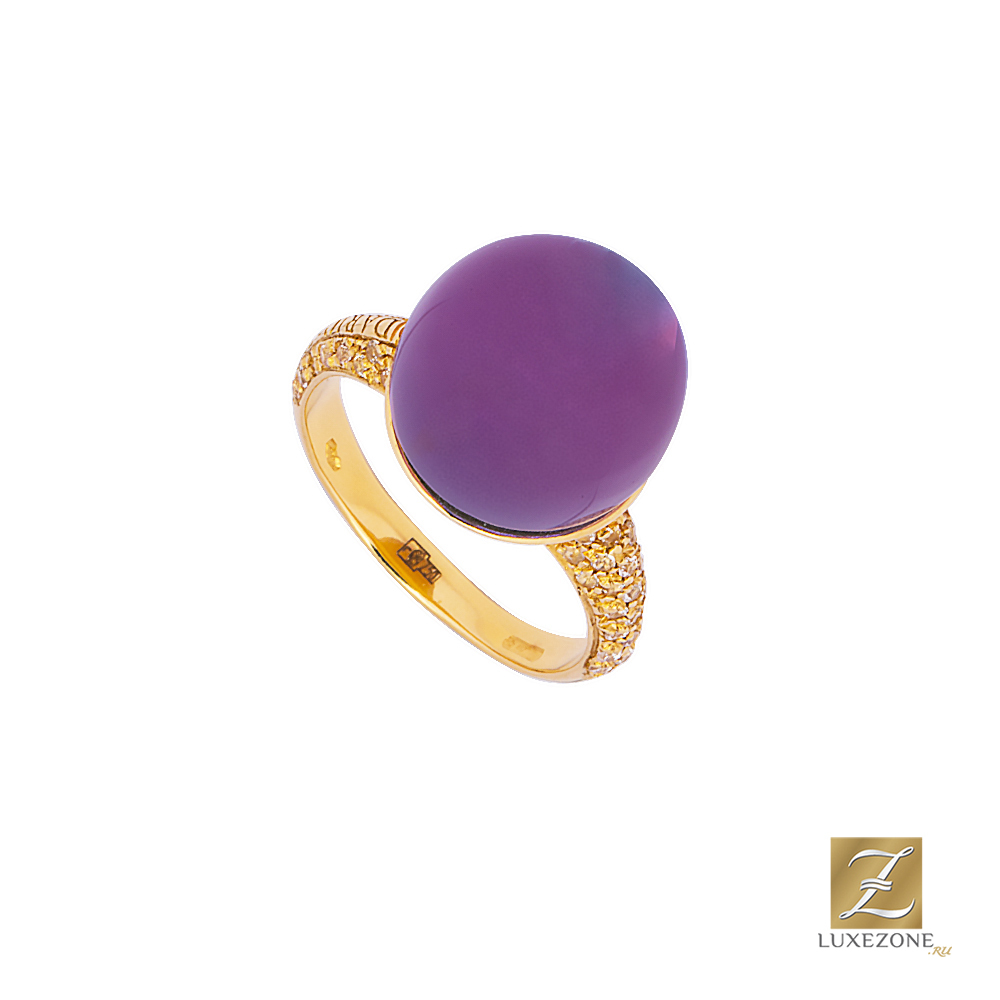 Dario&Peter Ring Gemme Amethyst Sapphires YG 58^