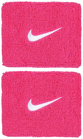 Теннисные напульсники Nike Swoosh Wristbands - vivid pink/white