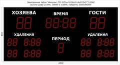 Табло для хоккея Импульс 721-D21x4-D18x5-L4xD13x5