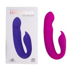 Розовый вибратор G-Spot Dual Stimulator with Rolling Ball - 17,1 см. - 