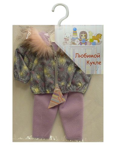 Костюм с курткой c мехом - Упаковано. Одежда для кукол, пупсов и мягких игрушек.
