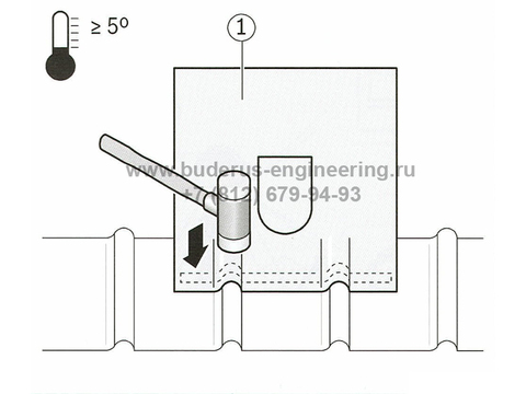 Универсальная кровельная черепица FC-O60-80 для систем DN125, 25-45° Черная Buderus Арт.7738112621