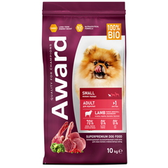 AWARD сухой корм для взрослых собак мелких пород (ягненок,и ндейка,брокколи,брусника) 10кг