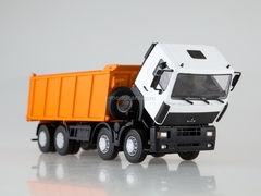 MAZ-6516 tipper 8x4 white-orange 1:43 AutoHistory