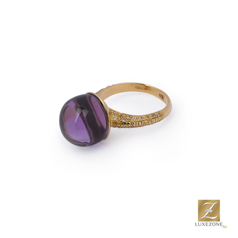 Dario&Peter Ring Gemme Amethyst Sapphires YG 58^ - 2