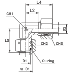 Соединение PN90 DS16 М24х1.5 B4 (в сборе) CAST