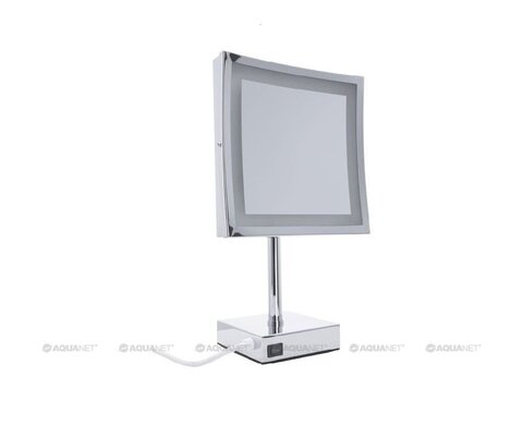 Aquanet 2205D 2205D Зеркало косметическое,настольное с LED подсветкой квадратное 21,5 см (204515)