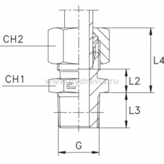 Штуцер FC DS12 BSPT 3/8" (в сборе) нерж. CAST
