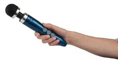 Синий беспроводной вибратор Doxy Die Cast 3R Rechargeable Wand - 28 см. - 