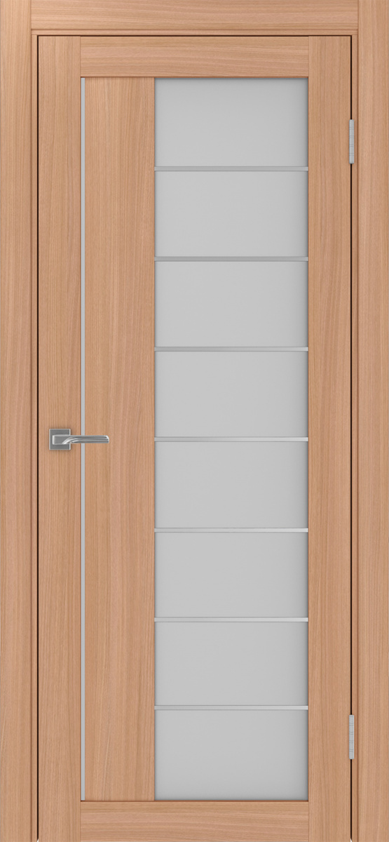 Дверь межкомнатная Оптима Порте Турин 524.22 АСС молдинг SC, цвет темный ясень, экошпон, стекло мателюкс