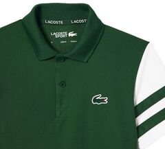 Детская теннисная футболка Lacoste Ultra-Dry Pique Tennis Polo - green/white