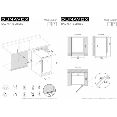 Винный шкаф Dunavox DAU-46.145DSS