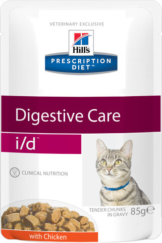 купить хиллс Hill’s™ Prescription Diet™ Pauch Feline i/d™ Digestive Care with Chicken пауч (влажный корм) для кошек старше 3-х недель, диетический рацион при заболеваниях ЖКТ