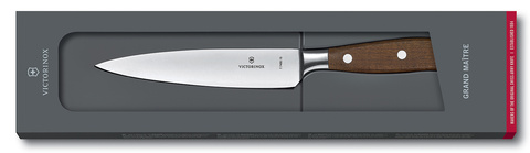 Нож кухонный Victorinox Grand Maitre (7.7400.15G) кованый шеф лезв.150мм прямая заточка дерево подар.коробка