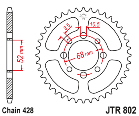 Звезда ведомая JTR802 47