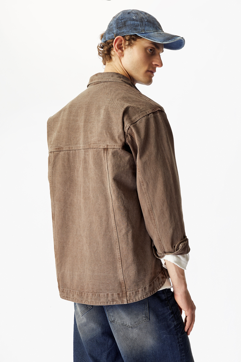 Коричневая рубашка из денима Ventique