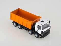 MAZ-6516 tipper 8x4 white-orange 1:43 AutoHistory